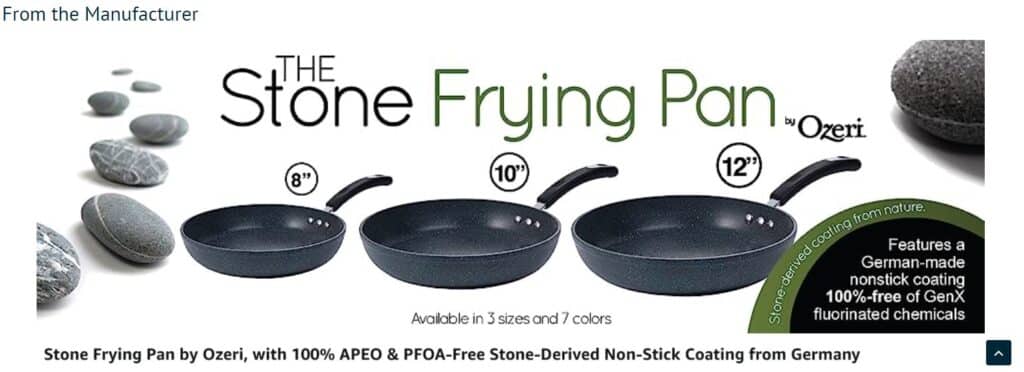 Ozeri 12 Stone Earth Frying Pan by , with 100% APEO & PFOA-Free Stone-Derived Non-Stick Coating from Germany